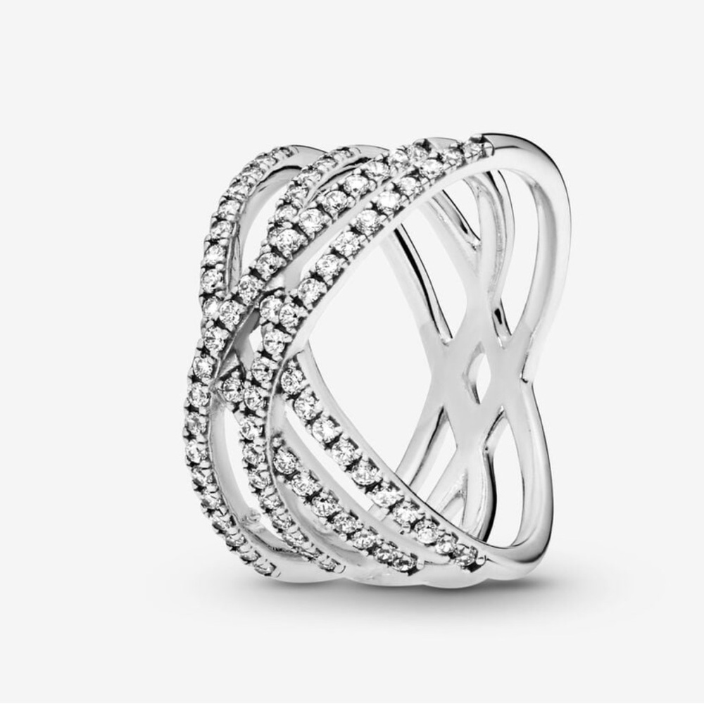 Crossing Lines Pandora Ring